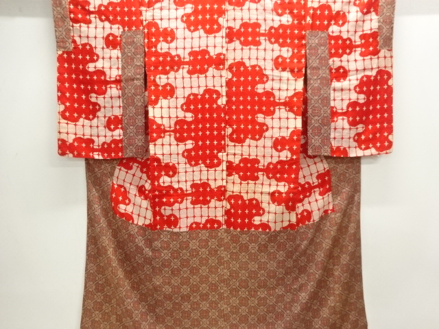 アンティーク　花模様胴抜き中着